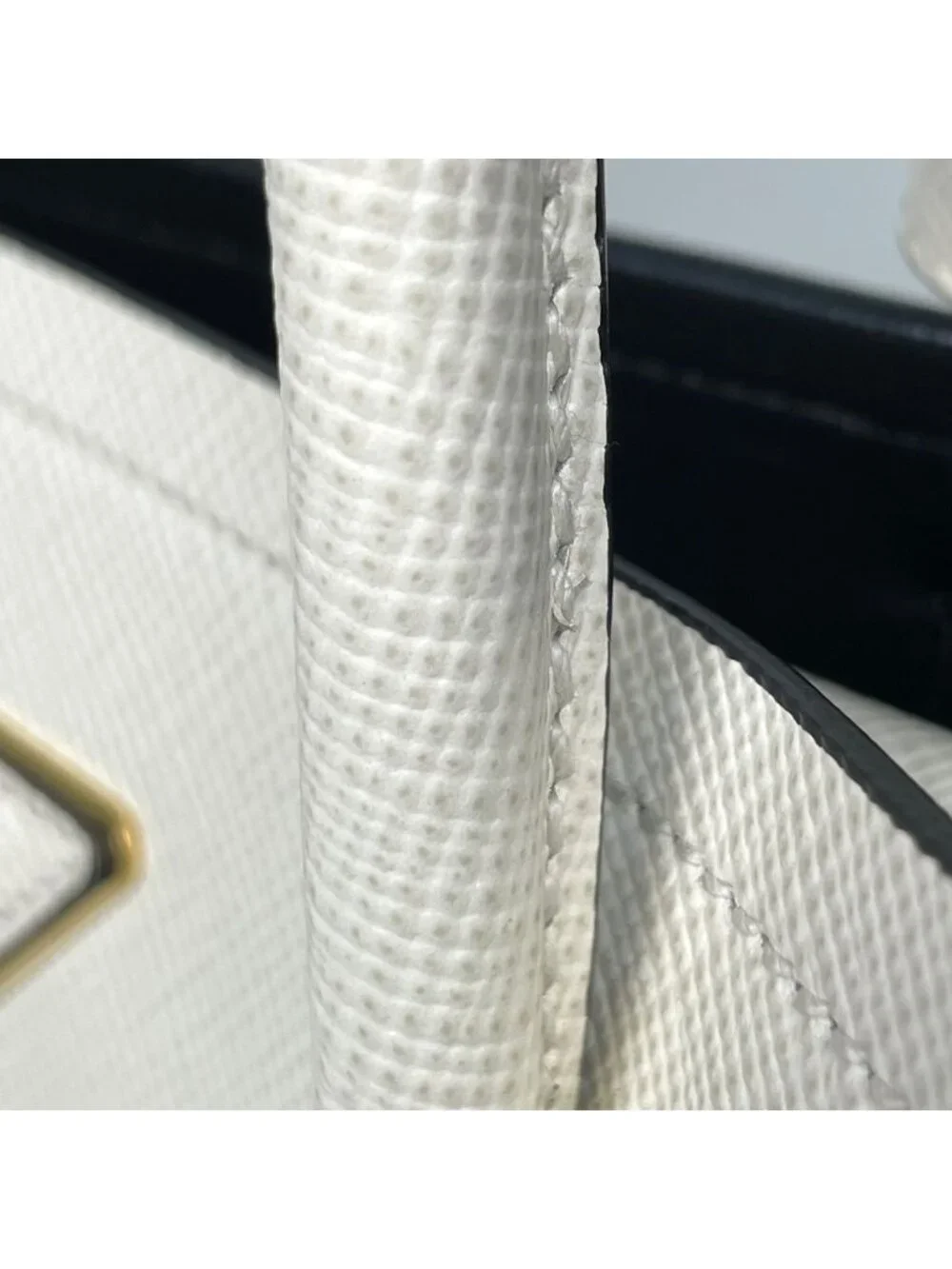 Prada Handbag Double Saffiano Leather White